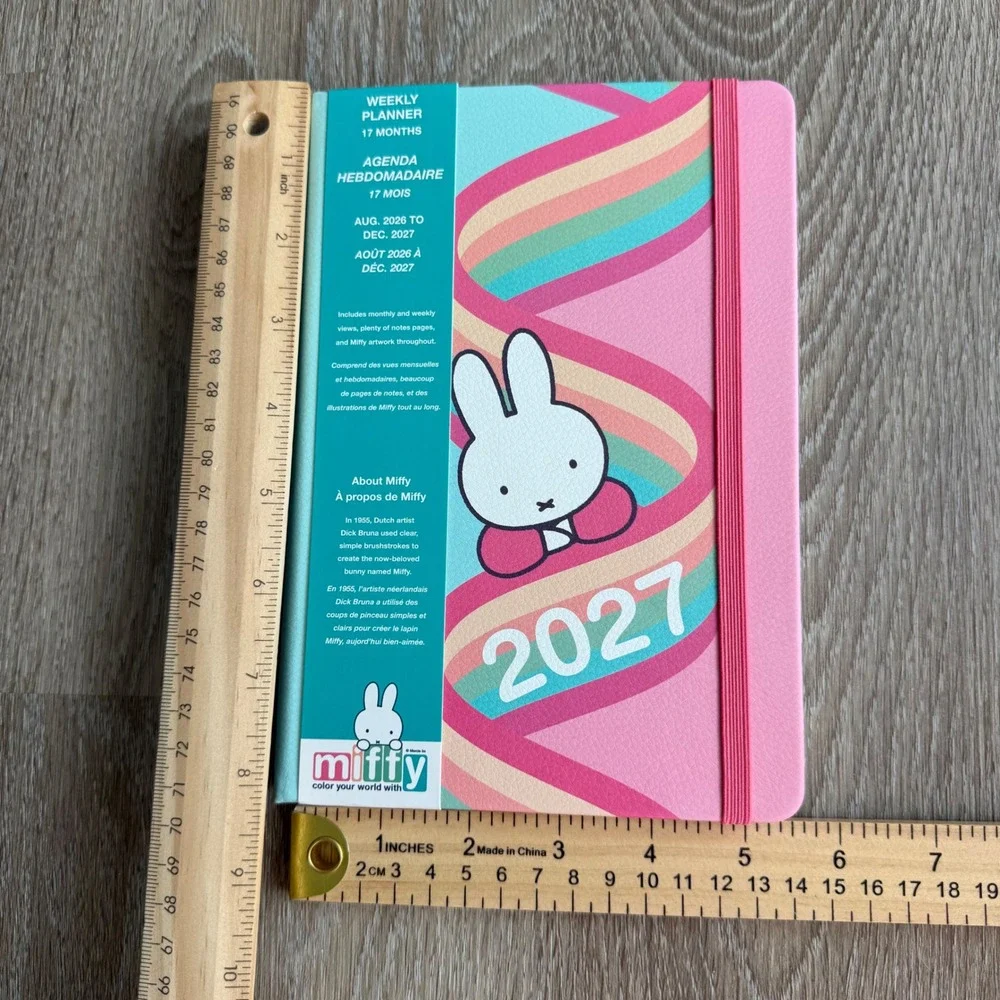 Orange Circle Studio Miffy 2027 Weekly Planner 17 Month Aug 2026-Dec 2027 Pink